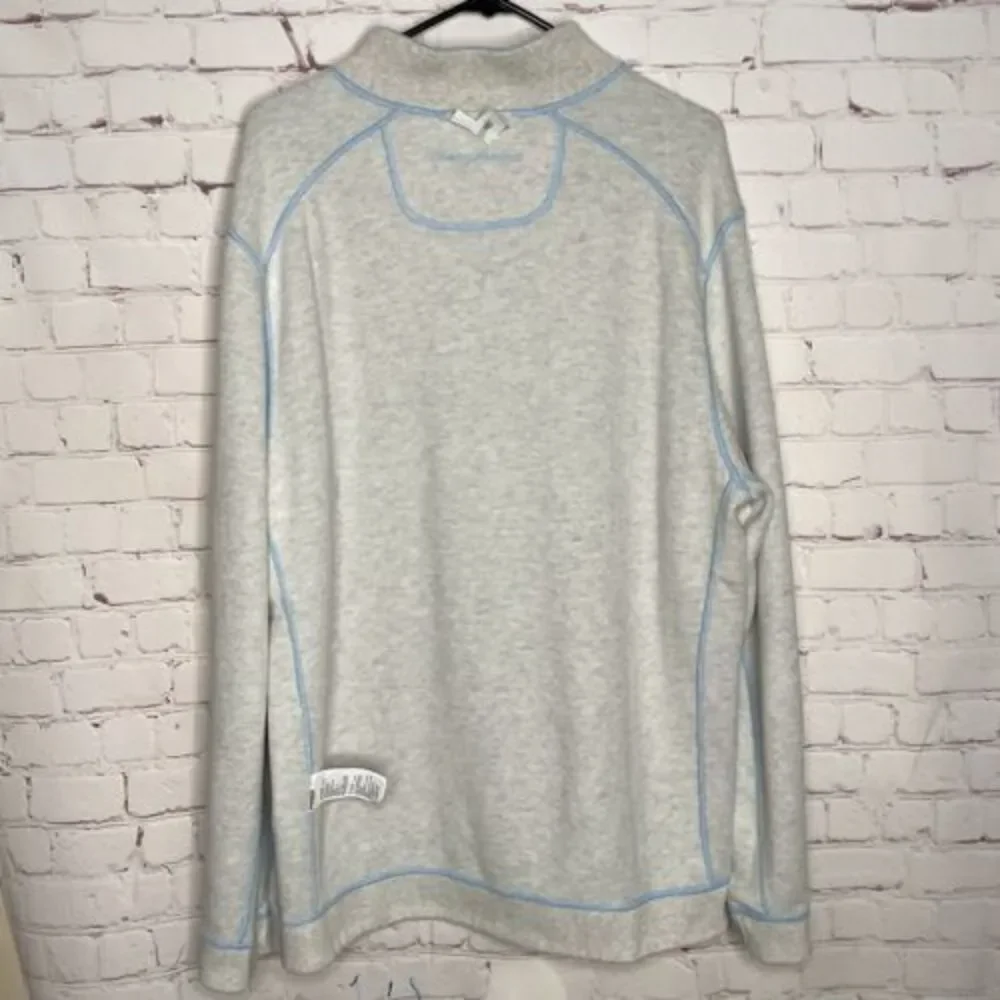 Tommy Bahama Men’s XL Reversible Flipshore Half Zip‎ Sweater Blue Gray Pullover